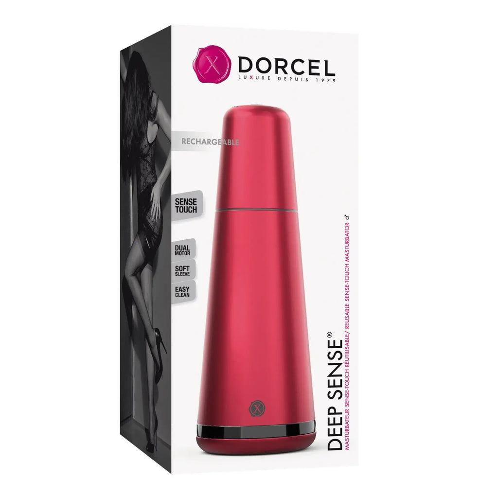 Dorcel Deep Sense Vibrating Masturbator - Red