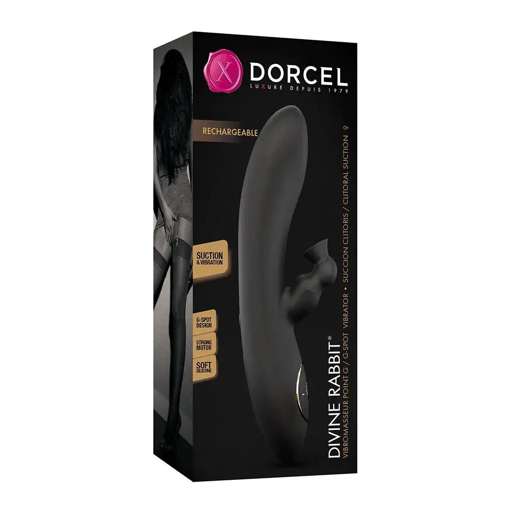 Dorcel Sucking Divine Rabbit Vibrator - Black