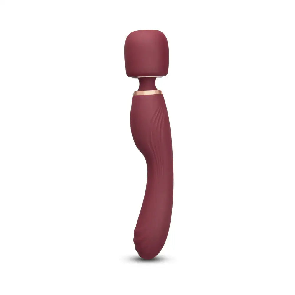 Burgundy Double-Ended Flat Top Fusion G Petite Wand Vibrator