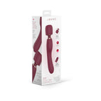 Burgundy Double-Ended Flat Top Fusion G Petite Wand Vibrator