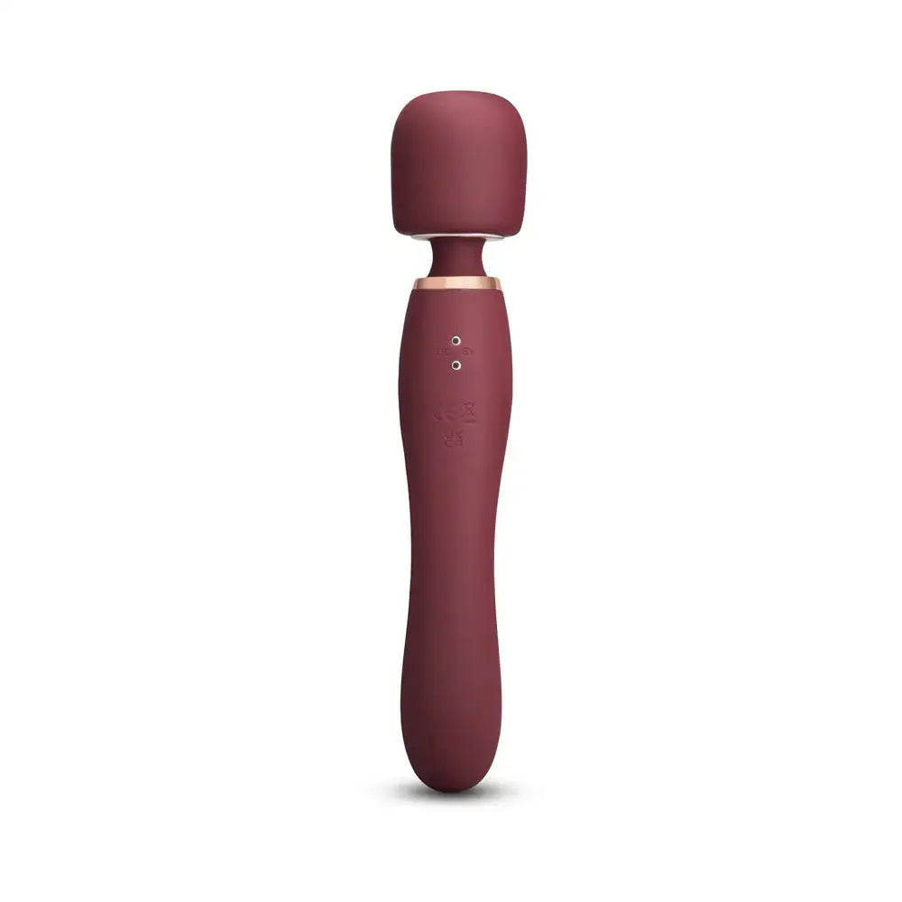 Burgundy Double-Ended Flat Top Fusion G Petite Wand Vibrator