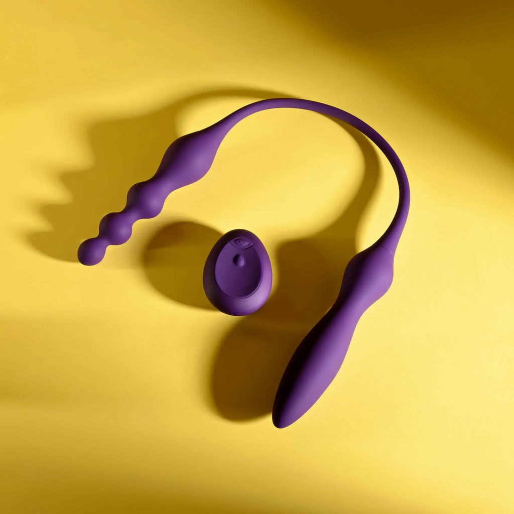 Purple This & That Double-Ended Vibrator and Plug