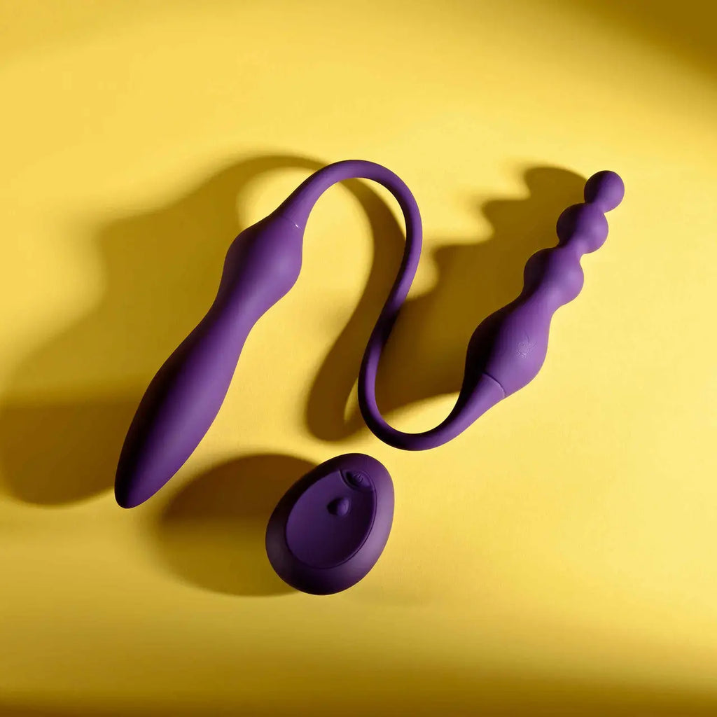 Purple This & That Double-Ended Vibrator and Plug