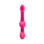 Cerise Double Tap Dual-Ended Vibrating Strapless Strap-on