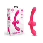 Cerise Double Tap Dual-Ended Vibrating Strapless Strap-on