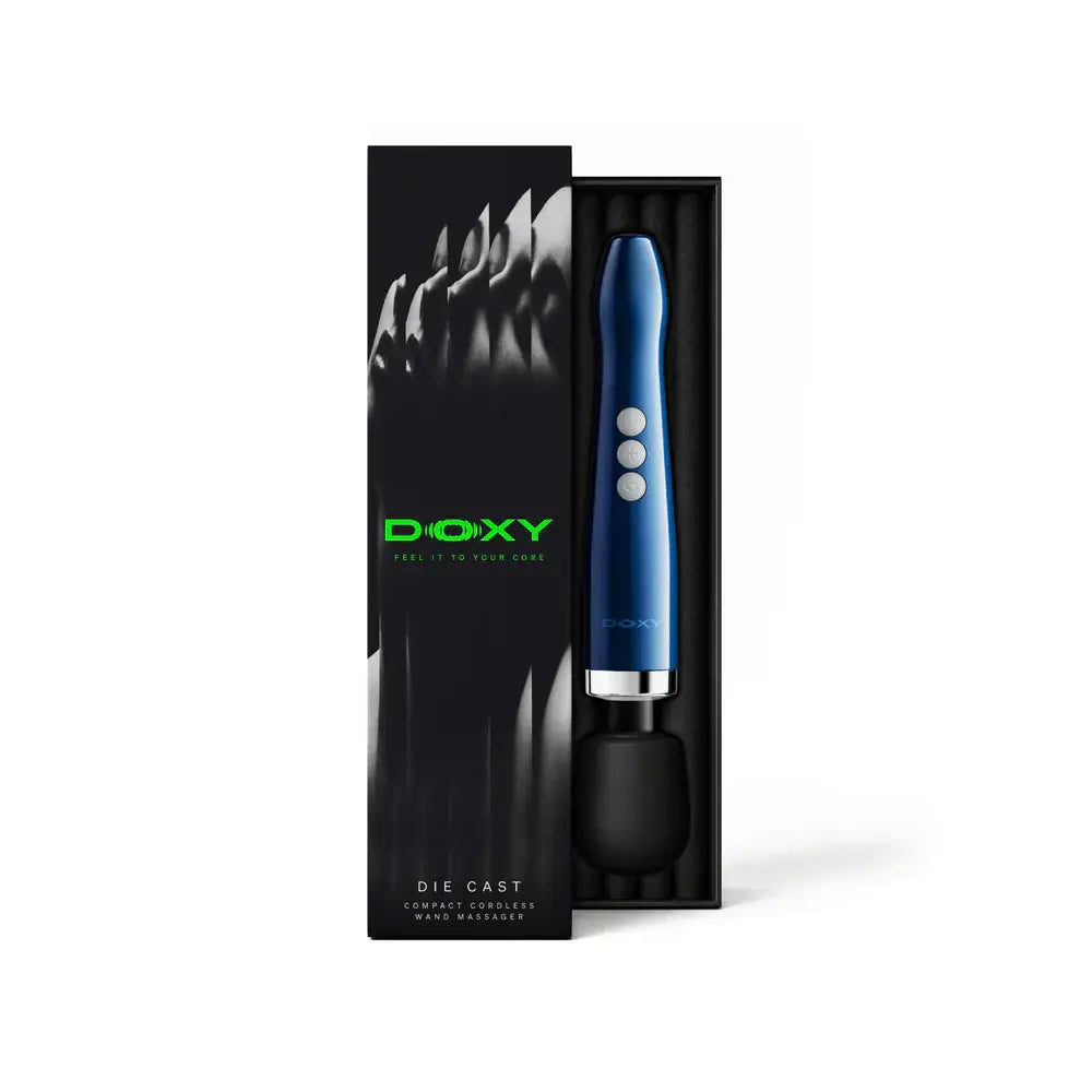 Doxy Die Cast Compact Cordless Wand 2.0 – Navy & Black