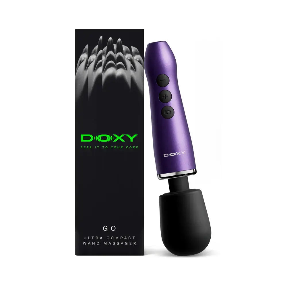 Doxy Go Travel-Sized Wand Massager – 2.0 Dark Purple