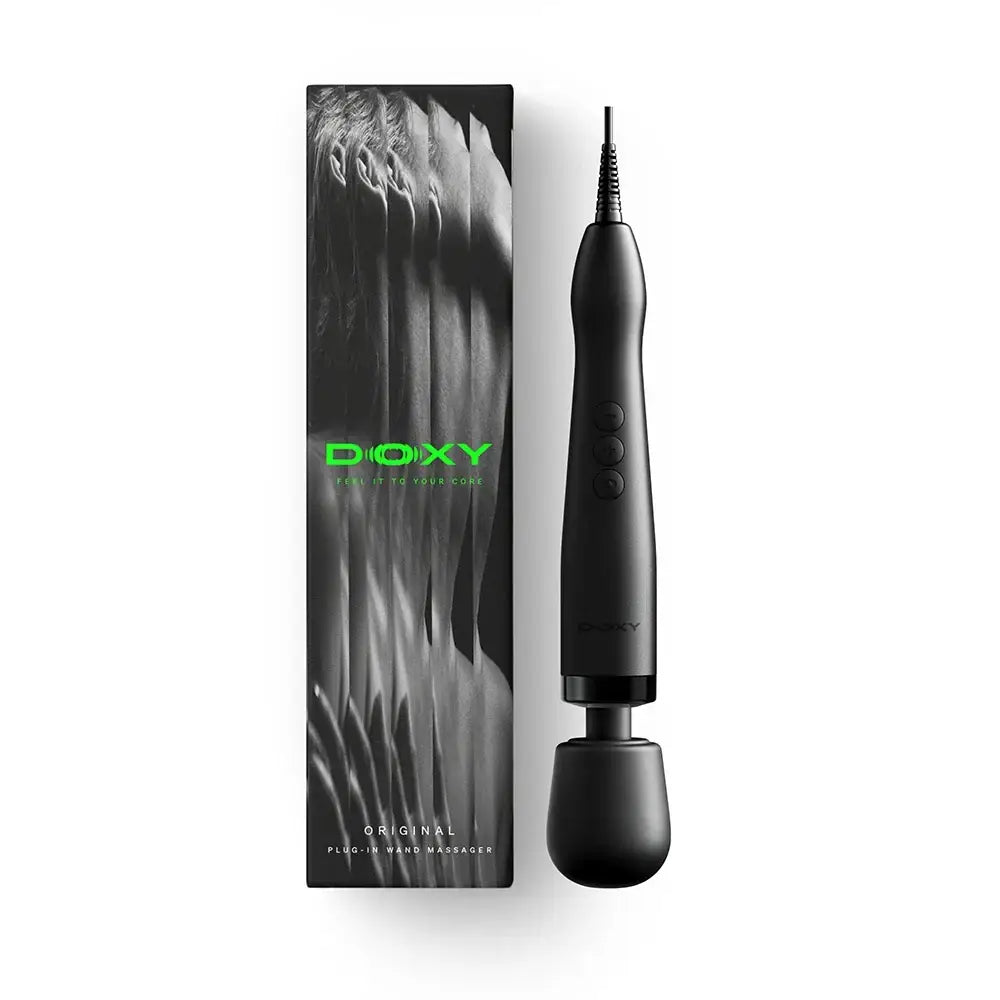 Doxy Original 2.0 Plug-In Wand Vibrator | Deep Rumble 8 Speeds Black