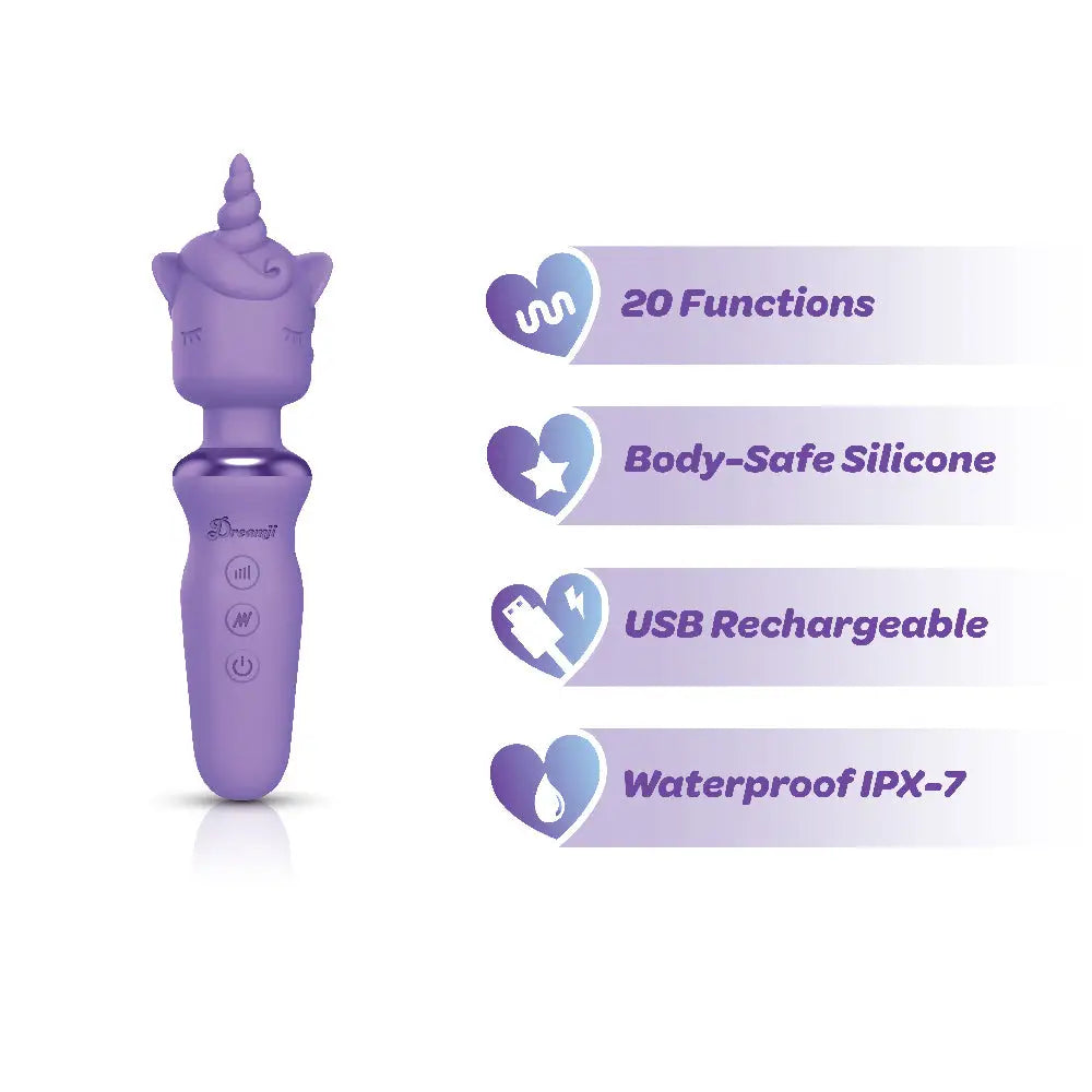 Dreamii Unicorn Wand Vibrator Lilac
