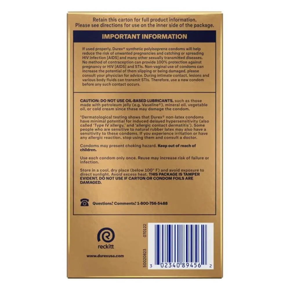 Durex® Durex Real Feel Non-Latex Condoms - 10 Pack