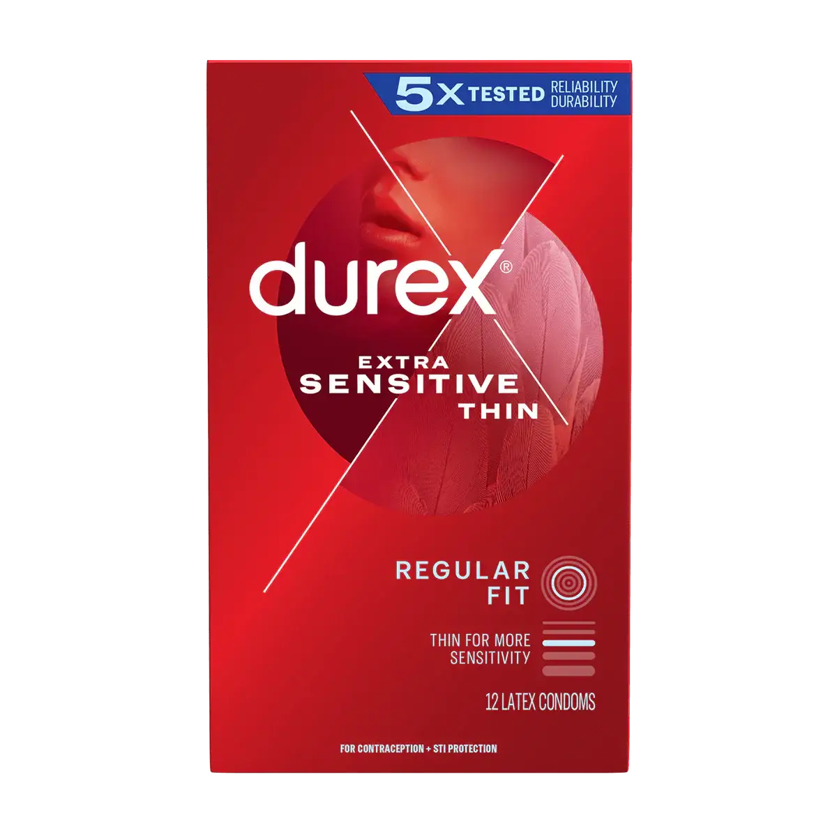 Durex® Extra Sensitive Lubricated Condoms 12 - Pack - 12-Pack