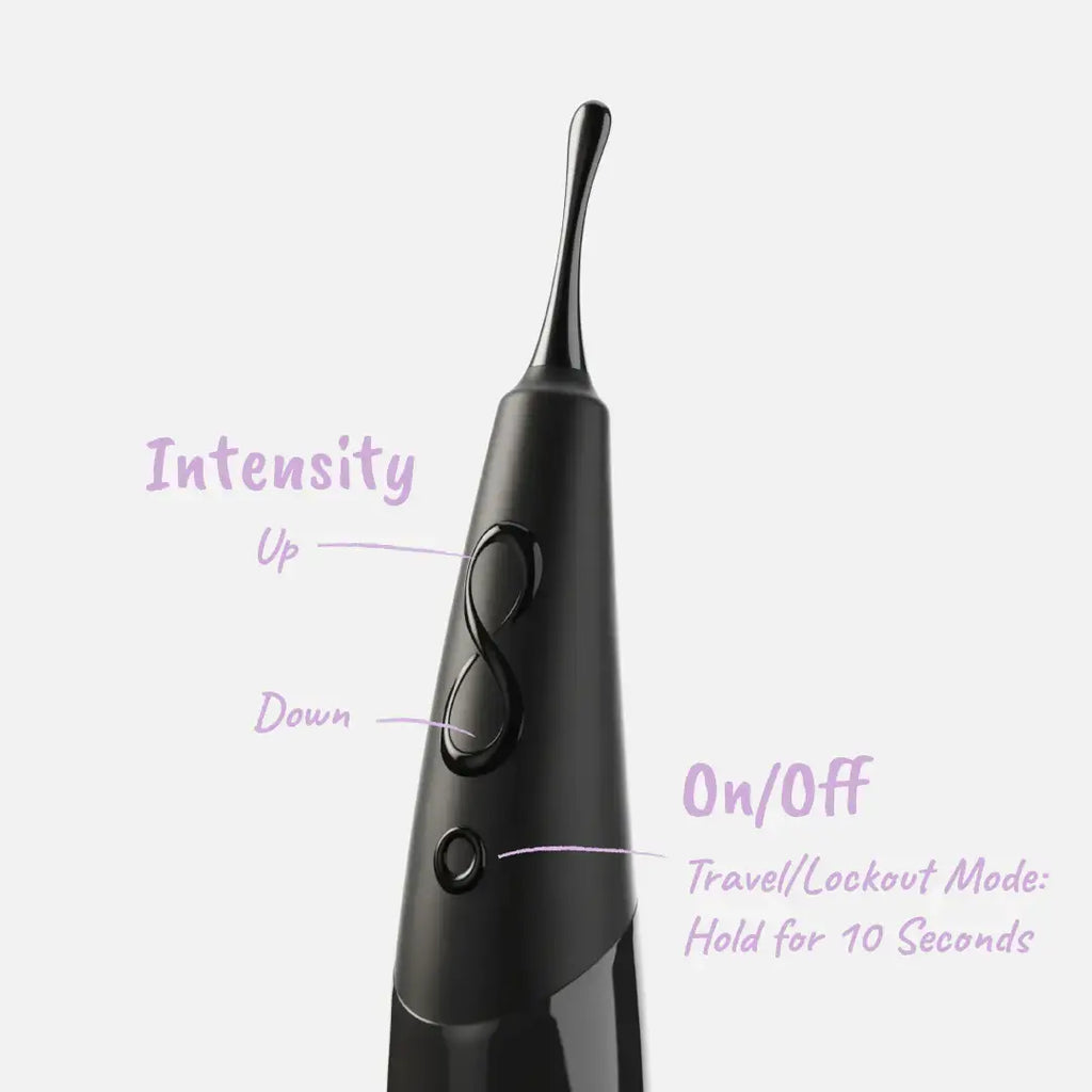 E Pinpoint Stimulator for High - intensity Orgasm - Black - Vibrator