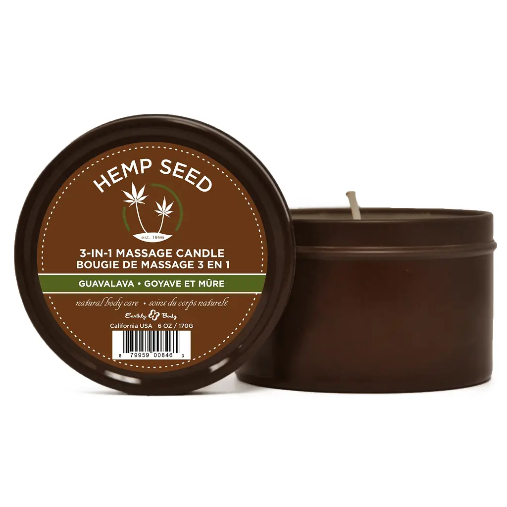 Earthly Body Hemp Seed 3-In-1 Massage Candle Guavalava - Rolik®