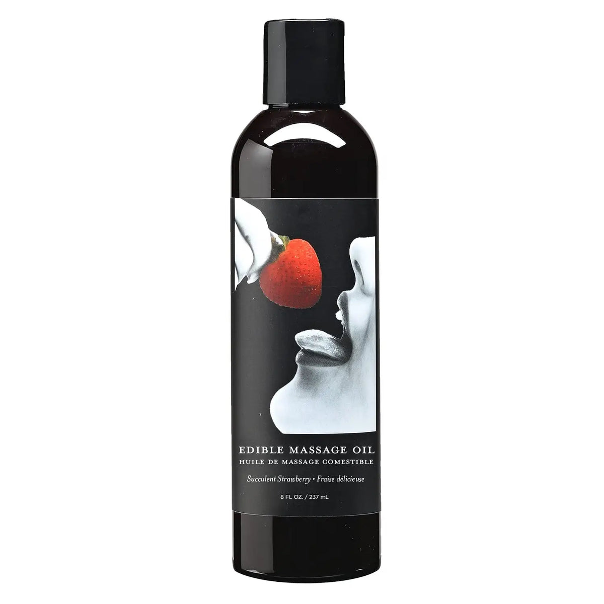 Earthly Body Hemp Seed Edible Massage Oil – Flavored & Moisturizing Strawberry