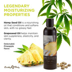 Earthly Body Hemp Seed Edible Massage Oil – Flavored & Moisturizing
