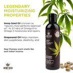 Earthly Body Hemp Seed Massage Oil - Natural Hydrating