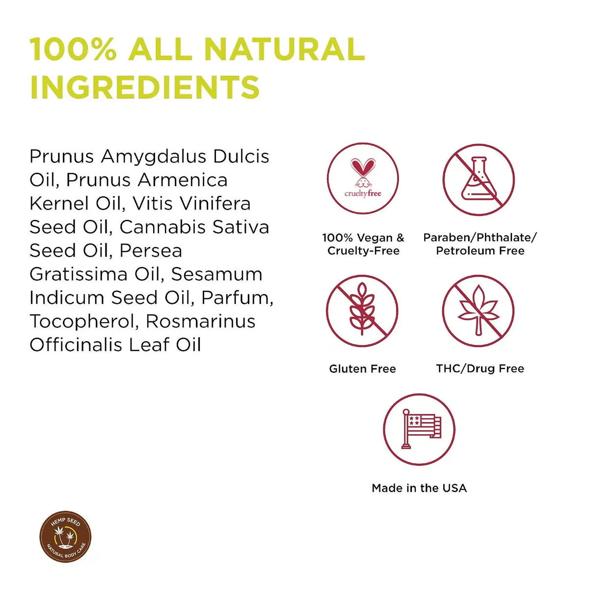 Earthly Body Hemp Seed Massage Oil - Natural Hydrating