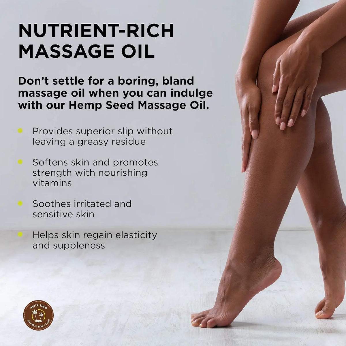 Earthly Body Hemp Seed Massage Oil - Natural Hydrating