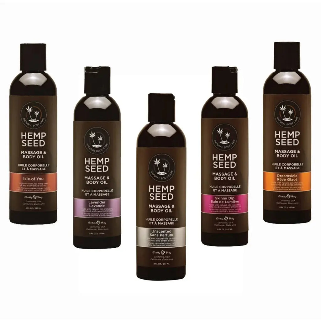 Earthly Body Hemp Seed Massage Oil - Natural Hydrating