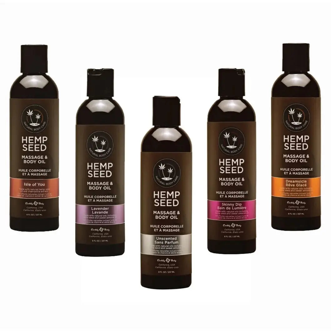 Earthly Body Hemp Seed Massage Oil - Natural Hydrating
