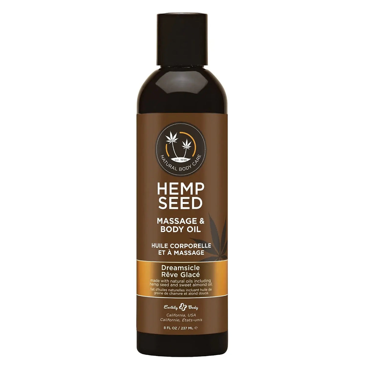Earthly Body Hemp Seed Massage Oil - Natural Hydrating Dreamsicle
