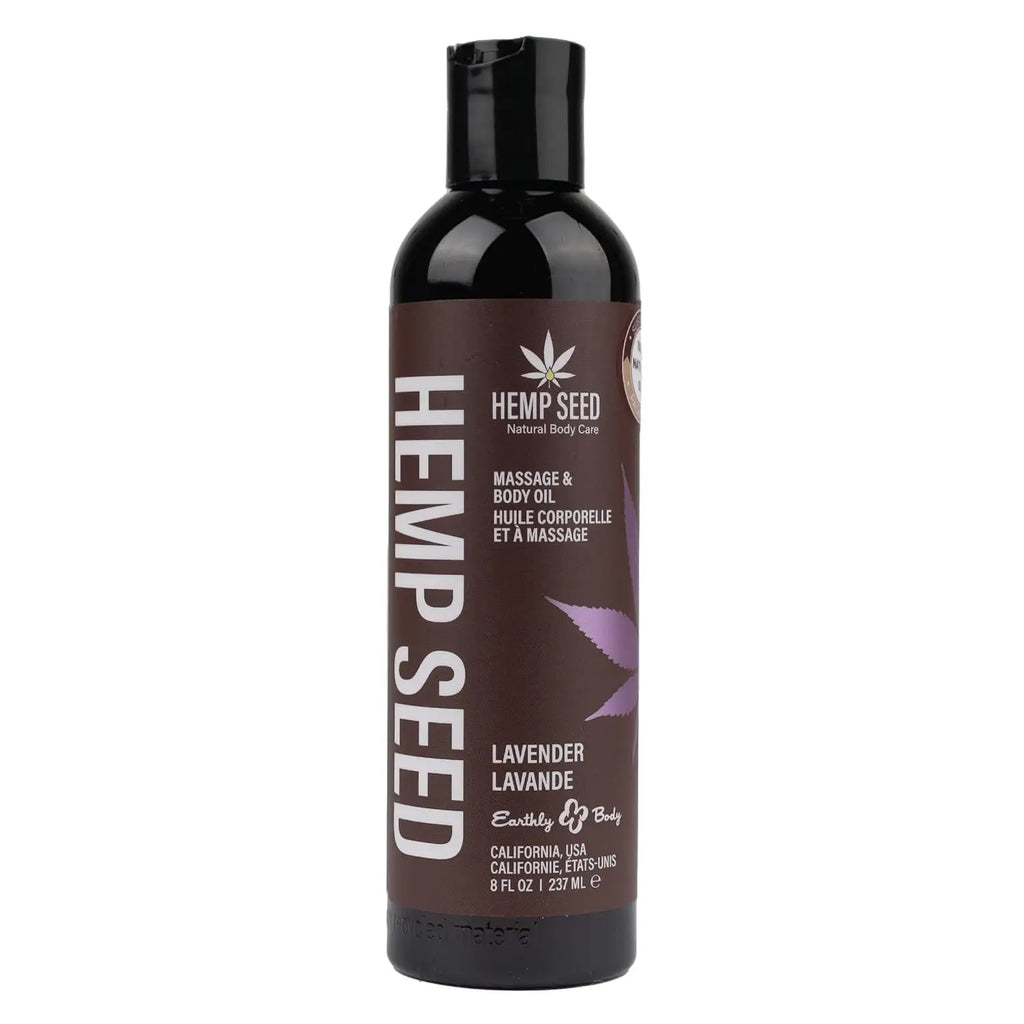 Earthly Body Hemp Seed Massage Oil - Natural Hydrating Lavender