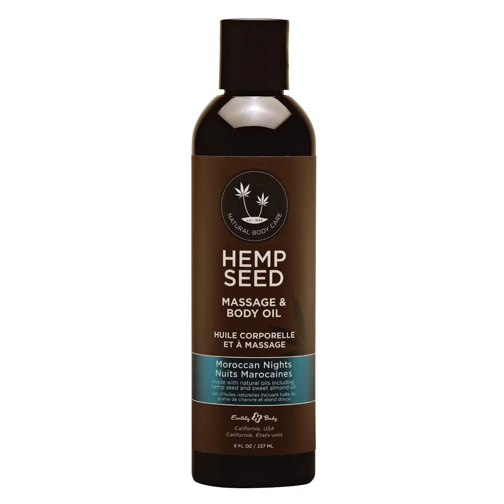 Earthly Body Hemp Seed Massage Oil - Natural Hydrating Moroccan Nights