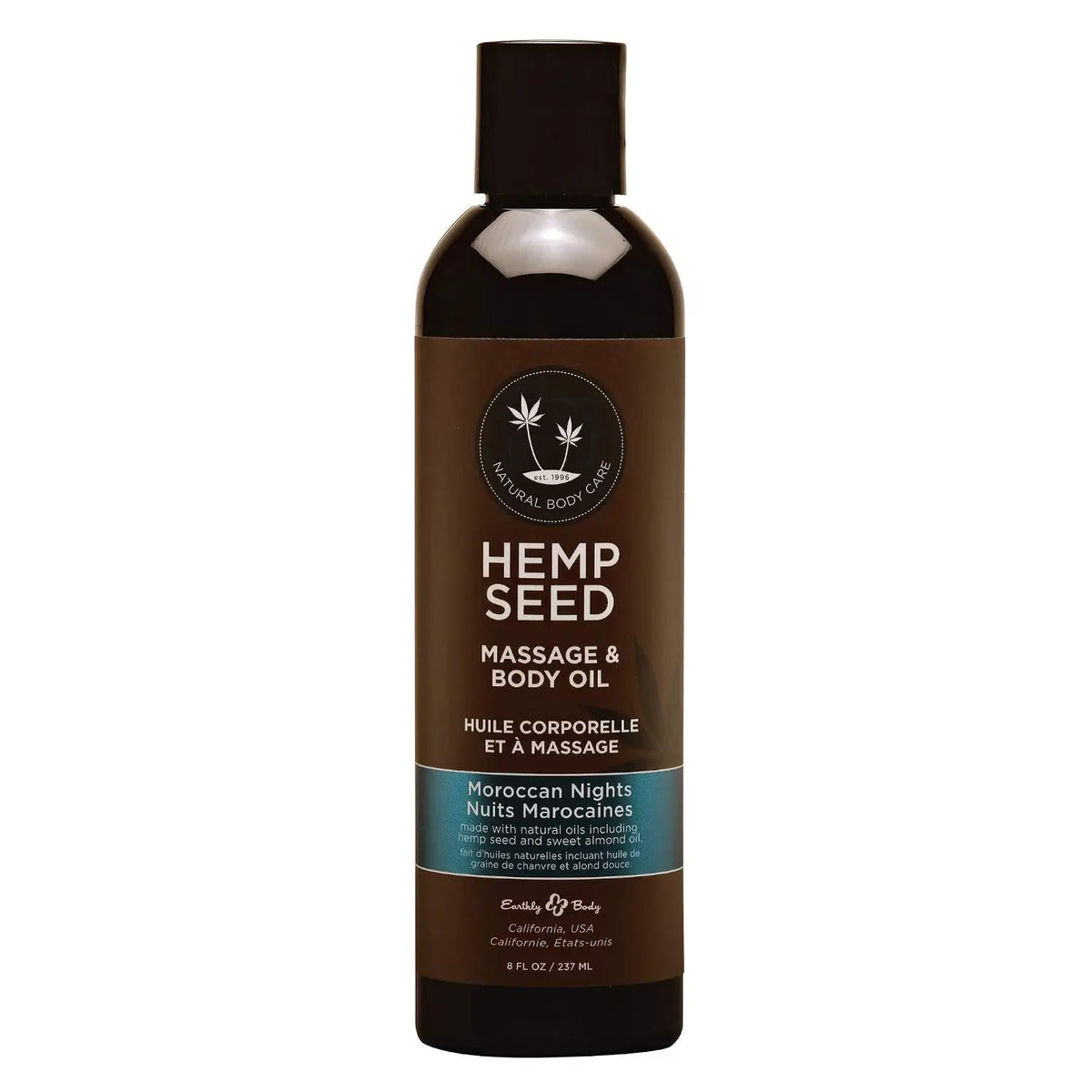 Earthly Body Hemp Seed Massage Oil - Natural Hydrating Moroccan Nights