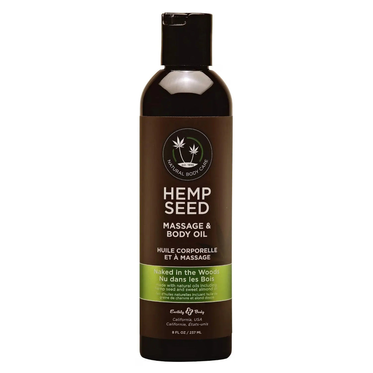Earthly Body Hemp Seed Massage Oil - Natural Hydrating Naked in the Woods