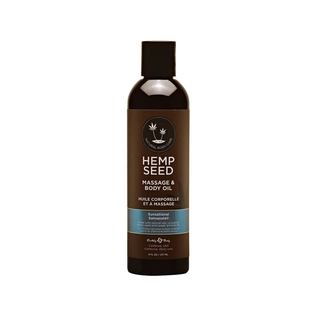 Earthly Body Hemp Seed Massage Oil - Natural Hydrating Sunsational
