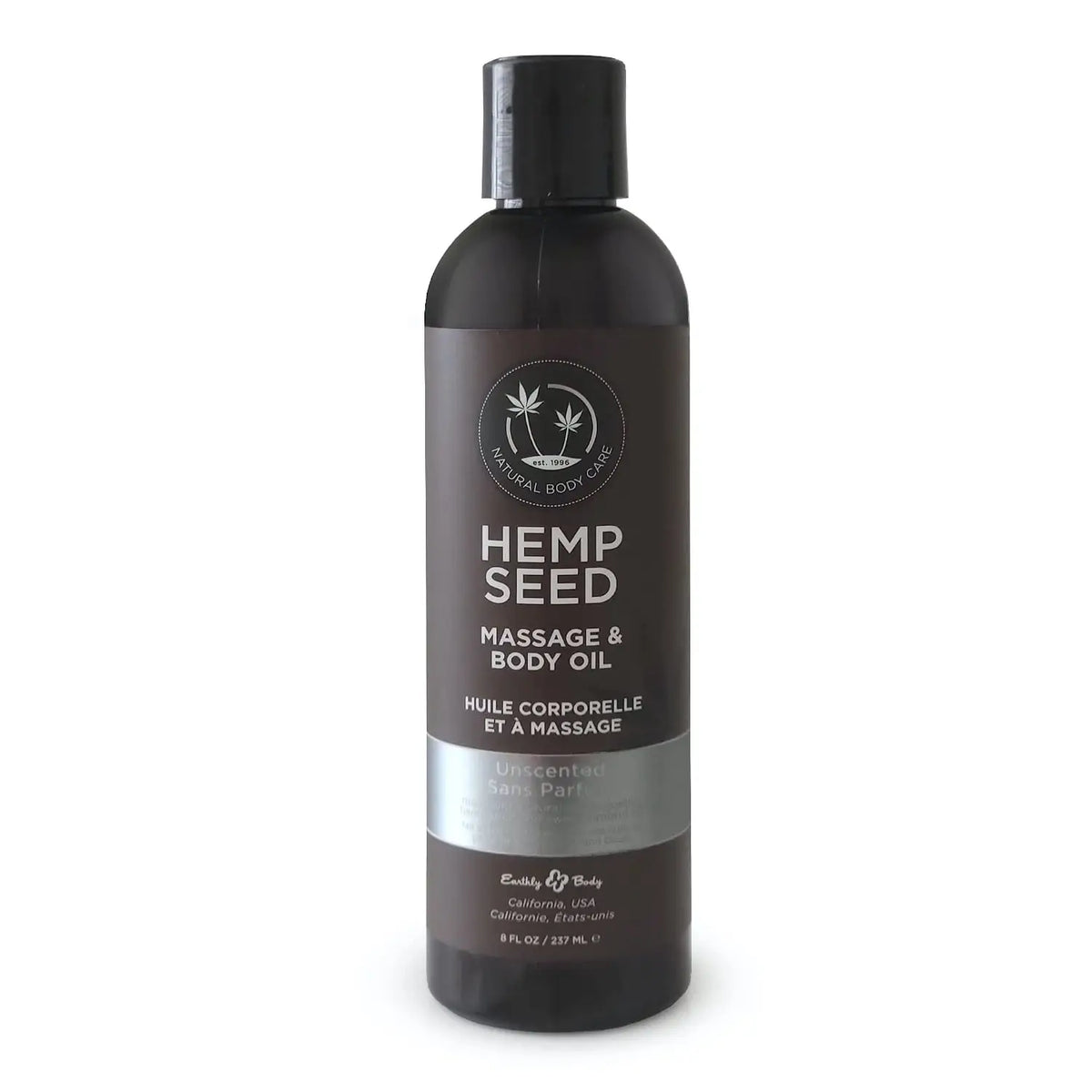 Earthly Body Hemp Seed Massage Oil - Natural Hydrating Unscented