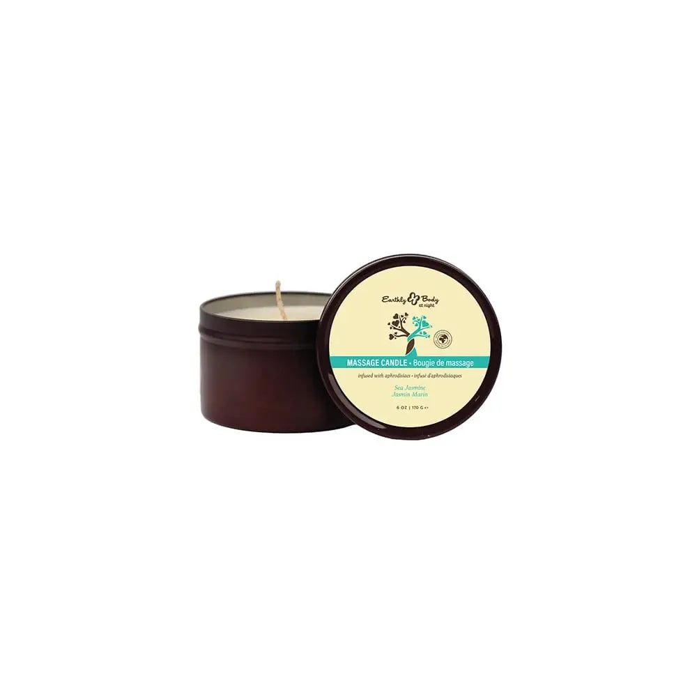 Earthly Body At Night Massage Candle | 4 Scents | Hemp & Botanical Oils Sea Jasmine