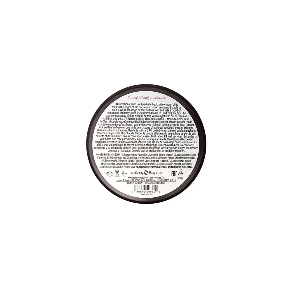 Earthly Body At Night Massage Candle | 4 Scents | Hemp & Botanical Oils