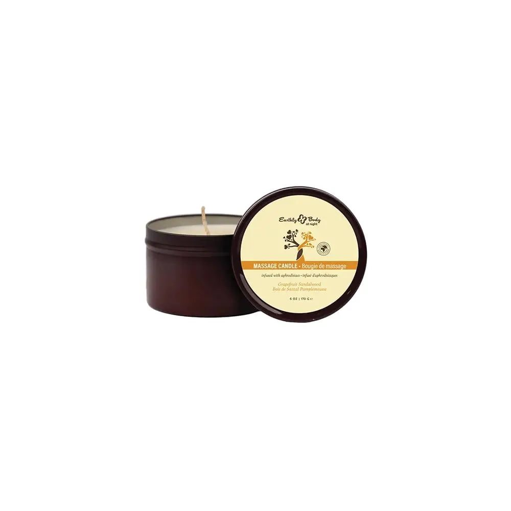 Earthly Body At Night Massage Candle | 4 Scents | Hemp & Botanical Oils Grapefruit Sandalwood