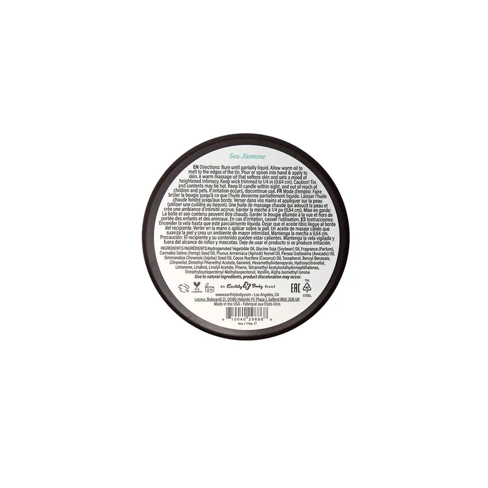 Earthly Body At Night Massage Candle | 4 Scents | Hemp & Botanical Oils
