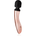 EDC Wholesale Rosy Gold Nouveau Curve Wand Vibrator – 10-Speed Rechargeable Massager Rose