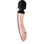 EDC Wholesale Rosy Gold Nouveau Curve Wand Vibrator – 10-Speed Rechargeable Massager Rose