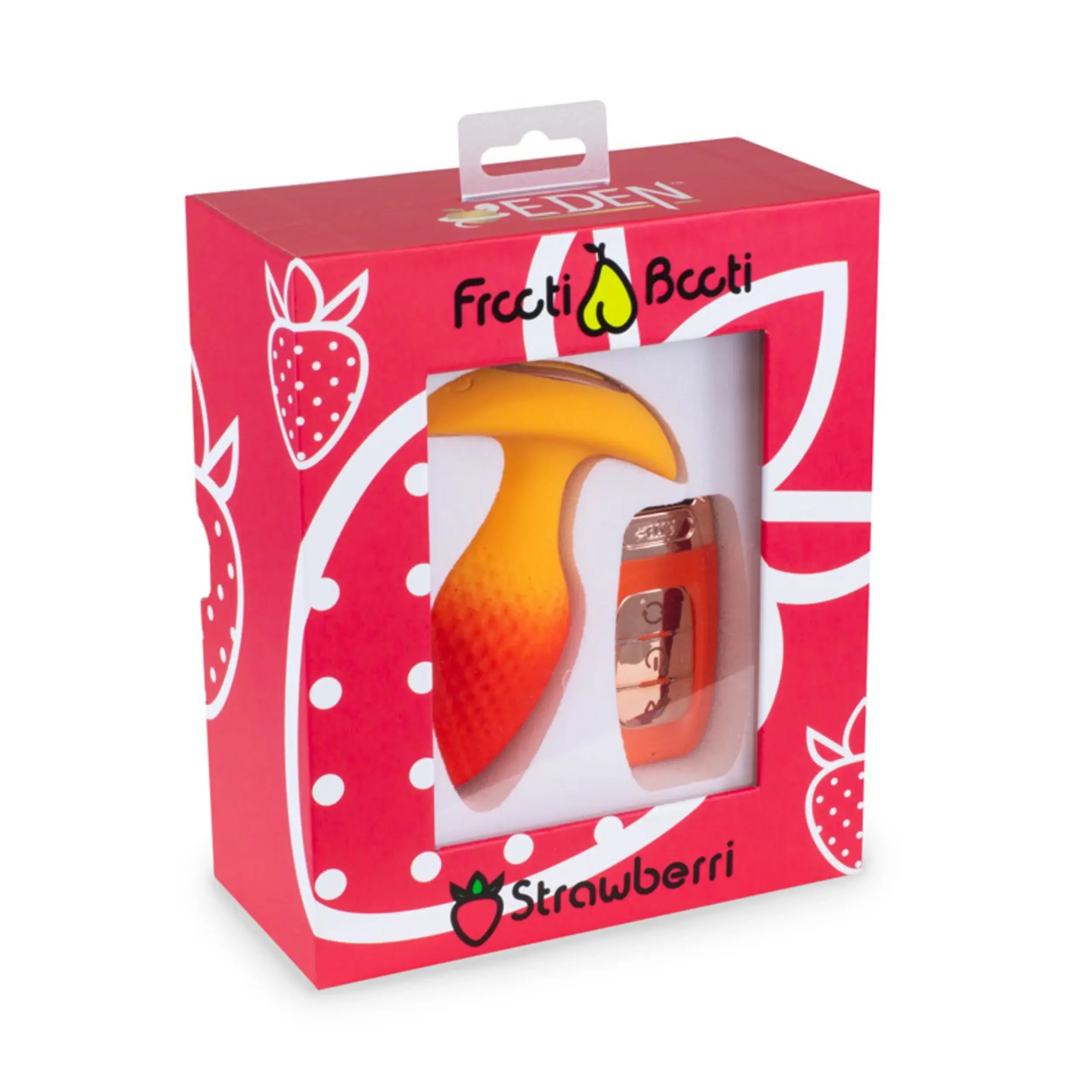 Frooti Booti Rotating Strawberry Plug - Butt Plug