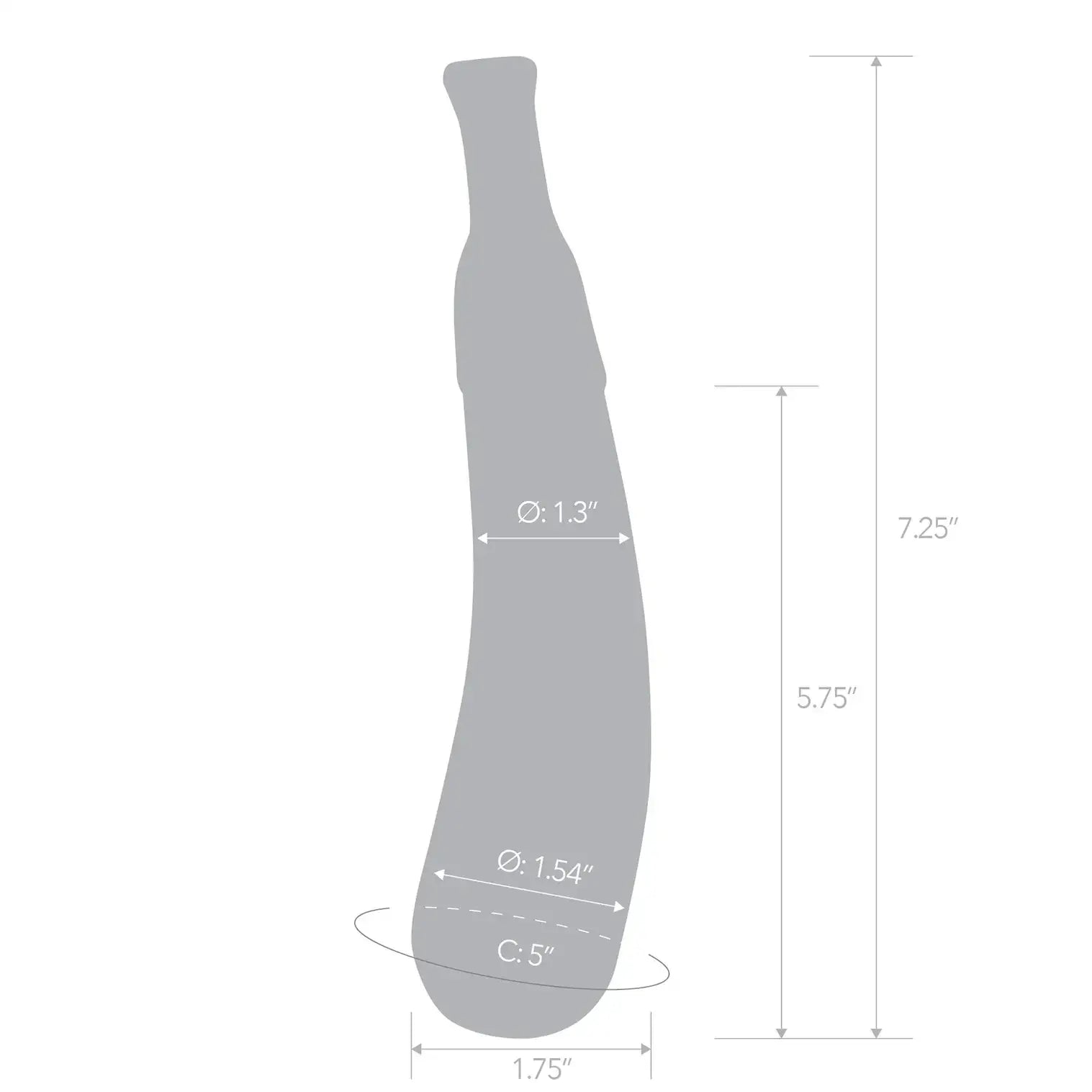 Eggplant Ecstasy 7.25’’ Glass Dildo