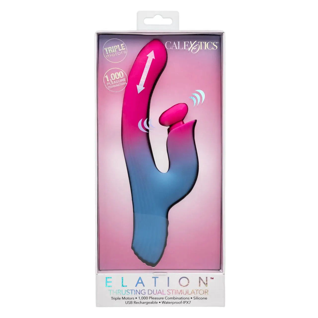 CalExotics® Elation™ Thrusting Dual Stimulator Rolik®