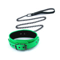 Electra Play Things Collar & Leash - Green - Restraints