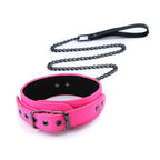 Electra Play Things Collar & Leash - Pink - Restraints