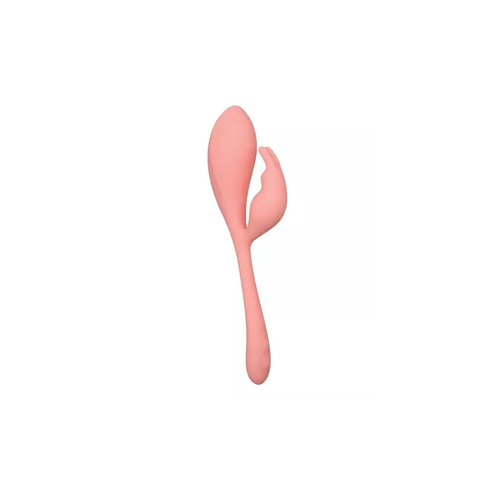 Elle™ Liquid Silicone Bunny Vibrator - Coral