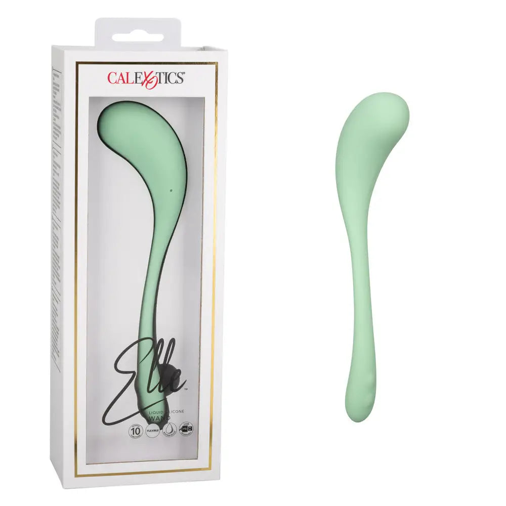 Elle™ Liquid Silicone Wand Vibrator - Green - Vibrator