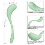 Elle™ Liquid Silicone Wand Vibrator - Green - Vibrator