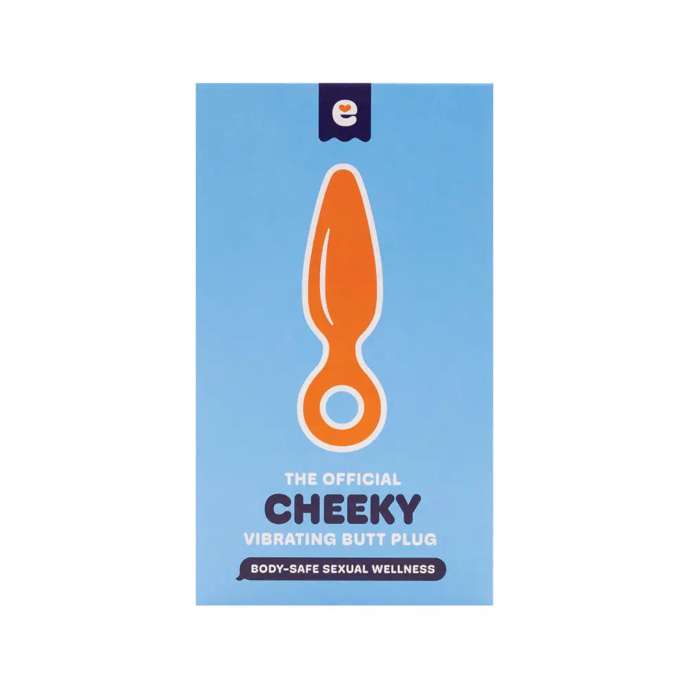 Emojibator® Cheeky Vibrating Butt Plug Orange
