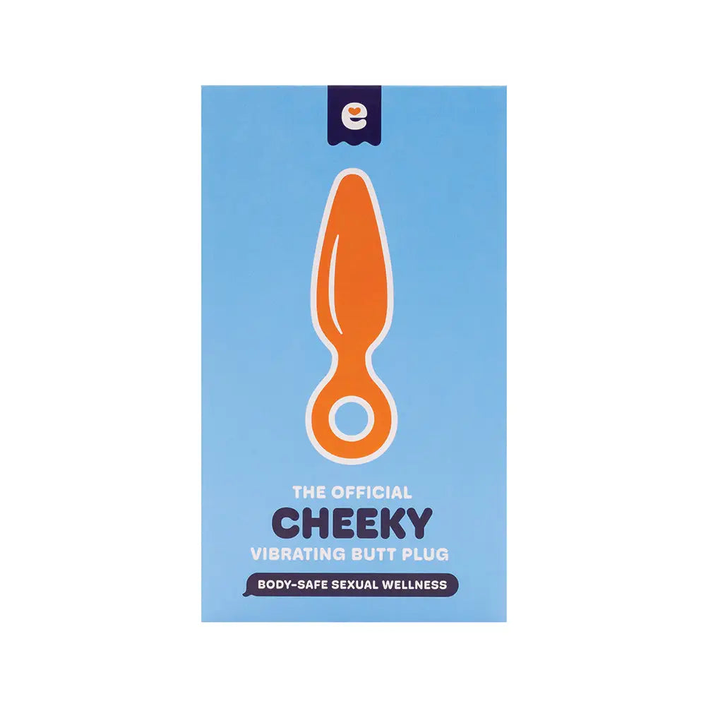 Emojibator® Cheeky Vibrating Butt Plug Orange