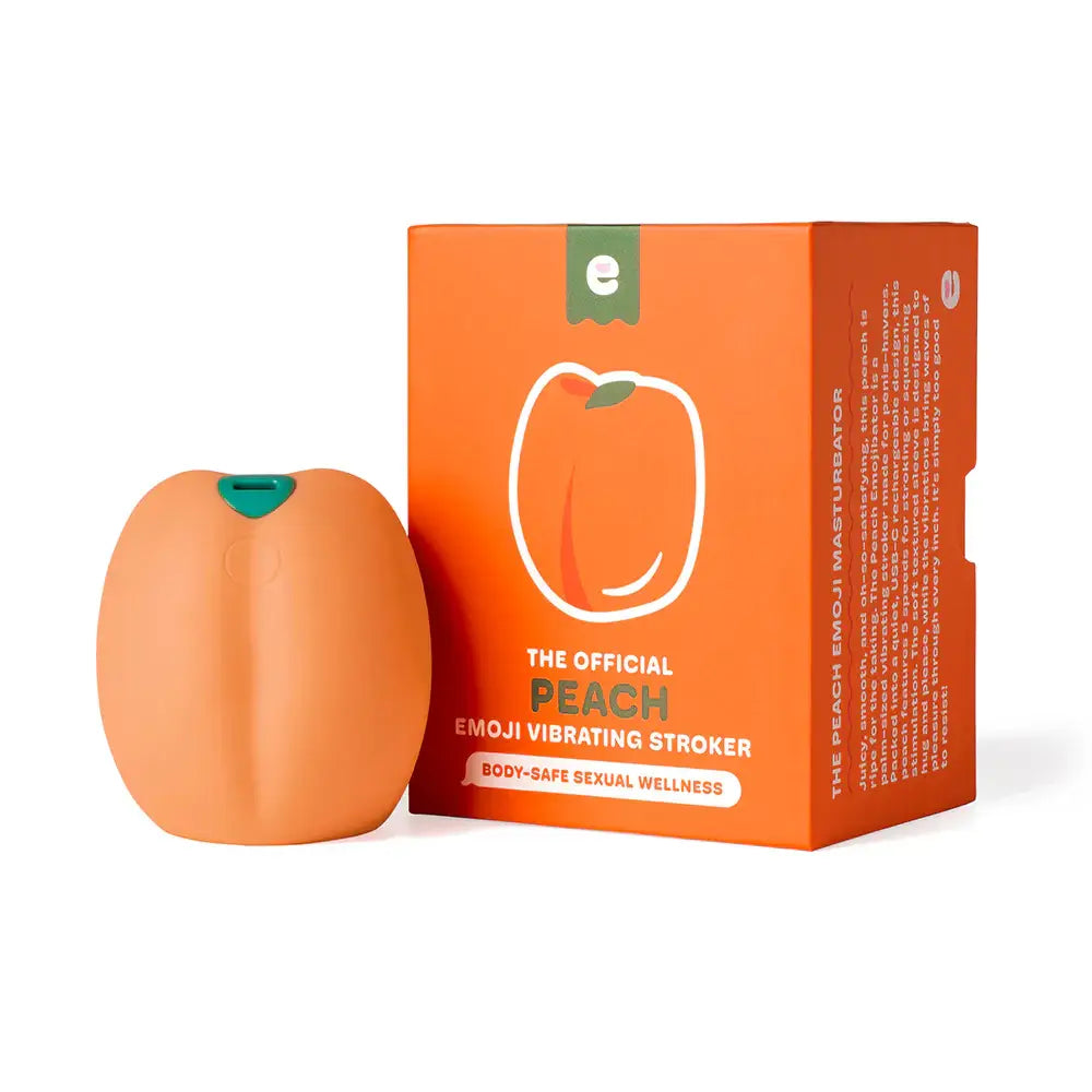 Emojibator® Peach Vibrating Stroker