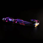 Our Erotic Journey® Cristal Blue Flame Curved Glass Dildo - Rolik®