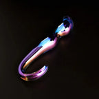 Our Erotic Journey® Cristal Blue Flame Curved Glass Dildo - Rolik®